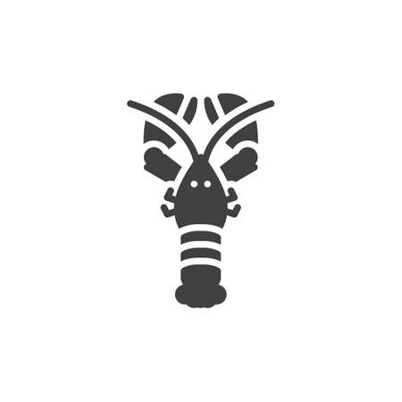 Lobster marine animal line icon. linear style sign for mobile concept and web design. Lobster animal outline vector icon. Symbol, logo illustration. Vector graphicsのイラスト素材