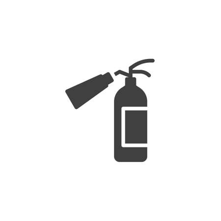 Fire extinguisher vector icon. filled flat sign for mobile concept and web design. Extinguisher glyph icon. Symbol, logo illustration. Vector graphicsのイラスト素材
