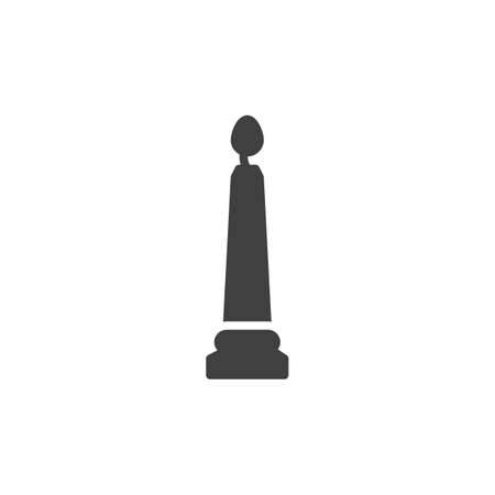 Burning wax candle vector iconのイラスト素材