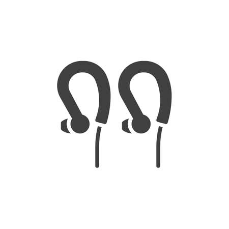 Sports earphones vector iconのイラスト素材