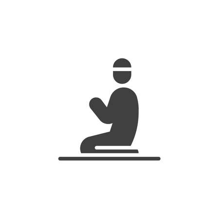 Islamic prayer vector iconのイラスト素材