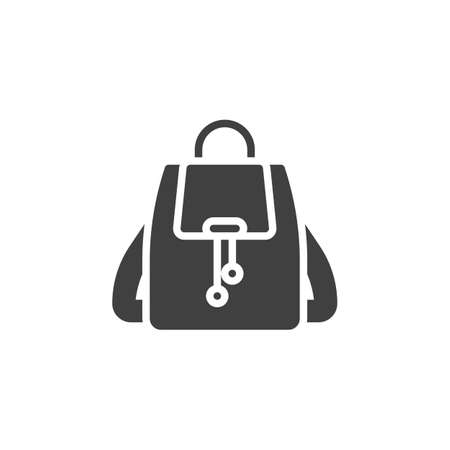 Stylish backpack vector iconのイラスト素材