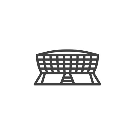 Sports stadium line iconのイラスト素材