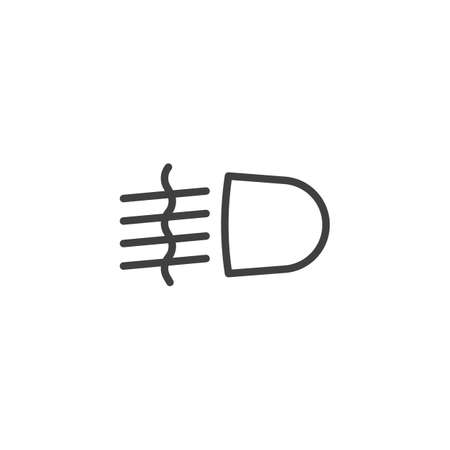Front fog light line iconのイラスト素材