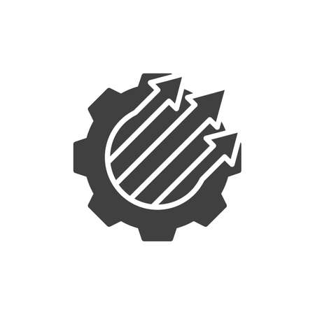 Gear and arrows vector iconのイラスト素材