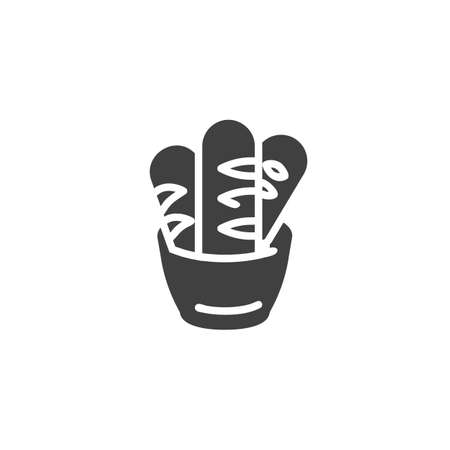Baguette bread vector iconのイラスト素材