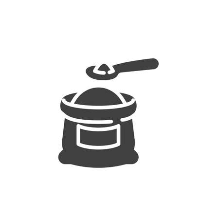 Cocoa powder vector iconのイラスト素材