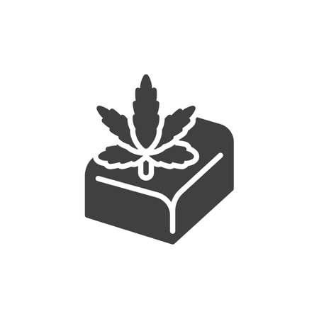 Cannabis box vector iconのイラスト素材