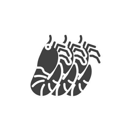 Shrimp snack vector iconのイラスト素材