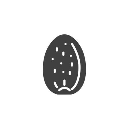 Almond shell vector iconのイラスト素材