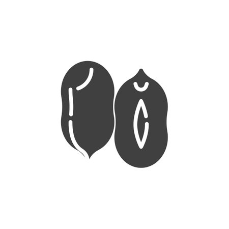Peanut kernel vector iconのイラスト素材