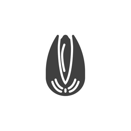 Pistachio shell vector iconのイラスト素材