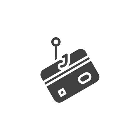 Credit card phishing attack vector iconのイラスト素材