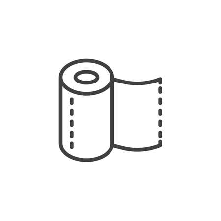 Paper towel line iconのイラスト素材