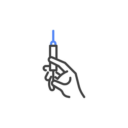 Vaccination injection line iconのイラスト素材