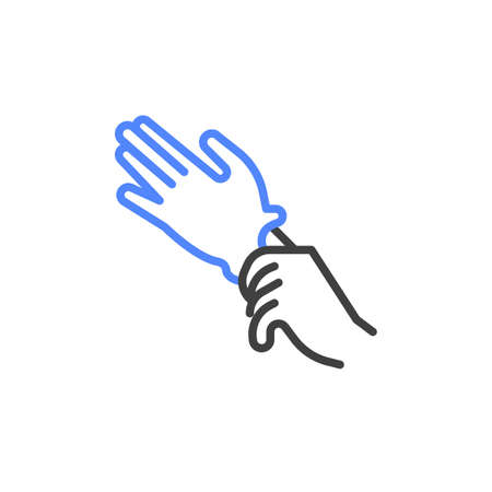 Use protective gloves line iconのイラスト素材