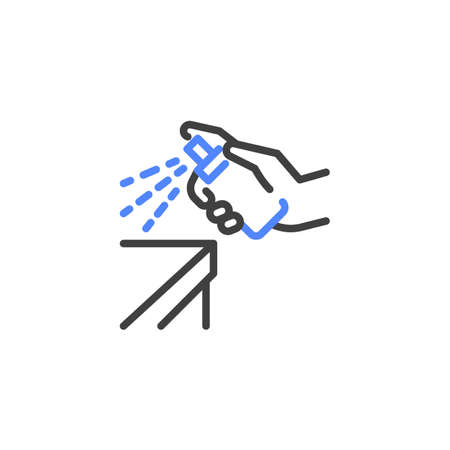 Disinfect surfaces line iconのイラスト素材