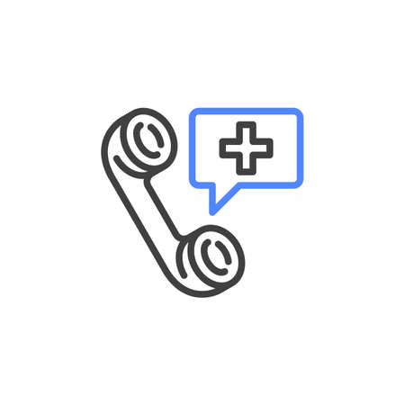 Call doctor line iconのイラスト素材