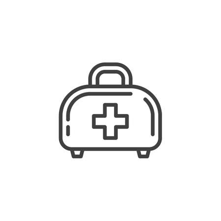 First aid kit line iconのイラスト素材