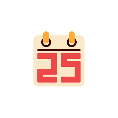 Christmas calendar flat iconのイラスト素材
