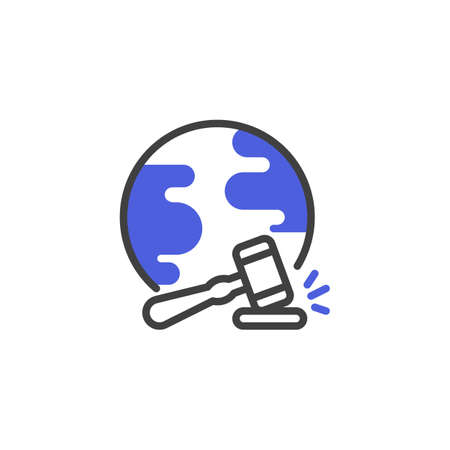 International law line iconのイラスト素材