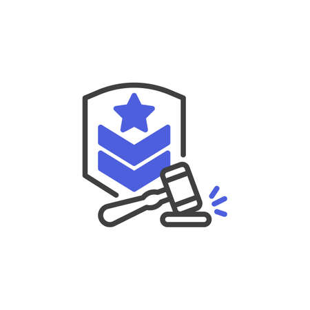 Military Law line iconのイラスト素材
