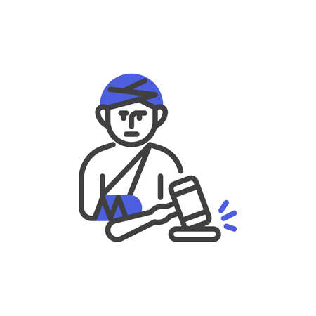 Personal Injury Law line iconのイラスト素材