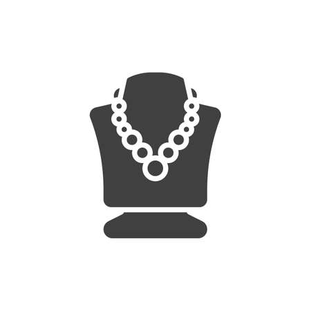 Necklace on a mannequin vector iconのイラスト素材