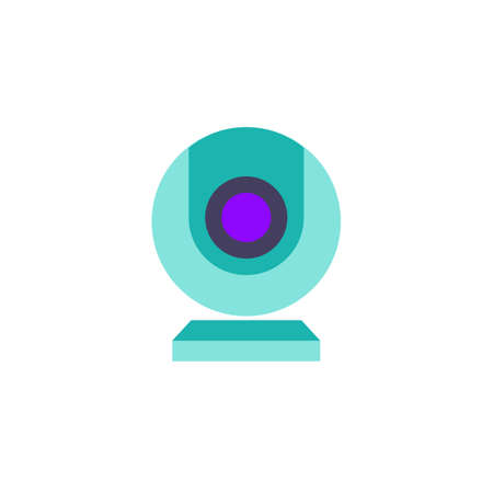 Webcam security flat iconのイラスト素材
