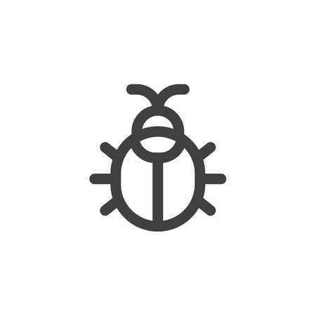 Bug line iconのイラスト素材