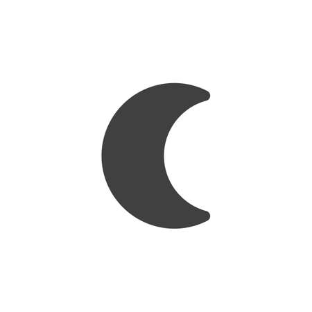 Crescent moon vector iconのイラスト素材