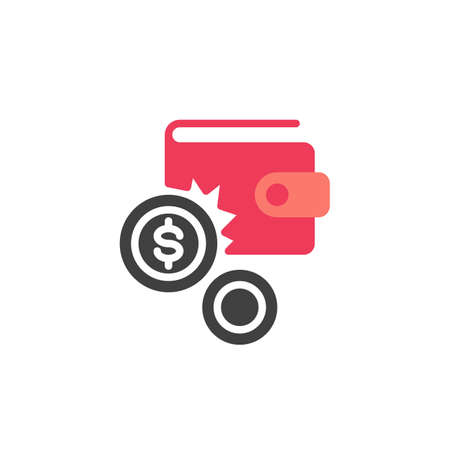 Money loss vector iconのイラスト素材