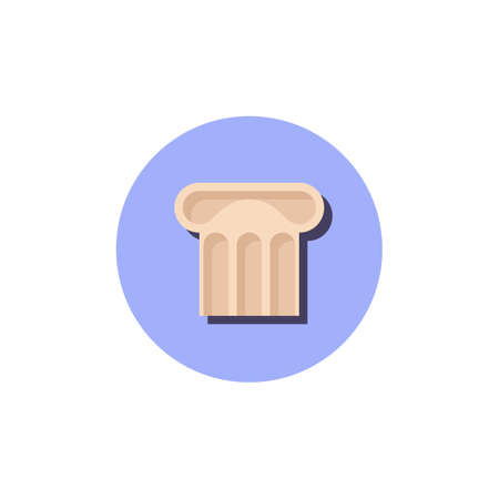 Pillar column flat iconのイラスト素材