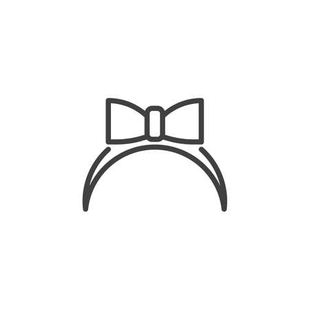 Hair band line iconのイラスト素材