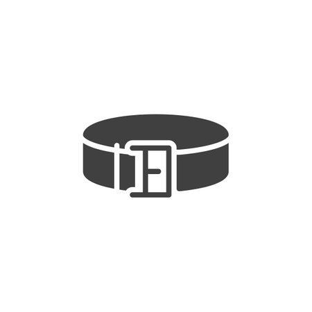Leather belt vector iconのイラスト素材
