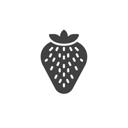 Strawberry fruit vector iconのイラスト素材