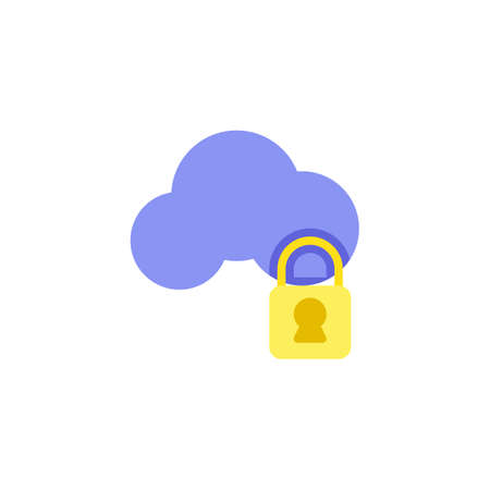 Data protection flat iconのイラスト素材