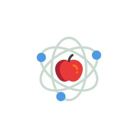 Physics science flat iconのイラスト素材
