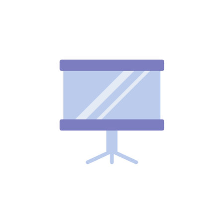 Projector screen flat iconのイラスト素材