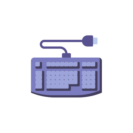 Computer keyboard flat iconのイラスト素材