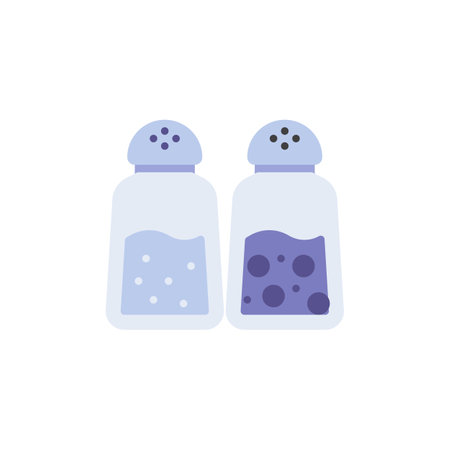 Salt and pepper shaker flat iconのイラスト素材