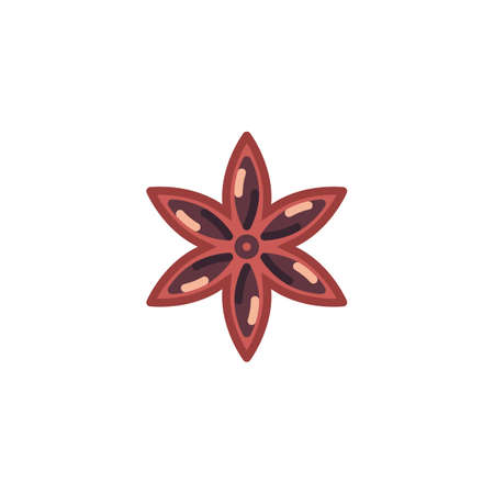Anise star flat iconのイラスト素材