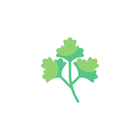 Parsley leaf flat iconのイラスト素材