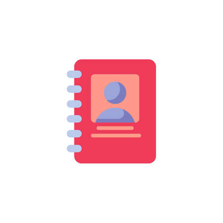 Contact book flat iconのイラスト素材