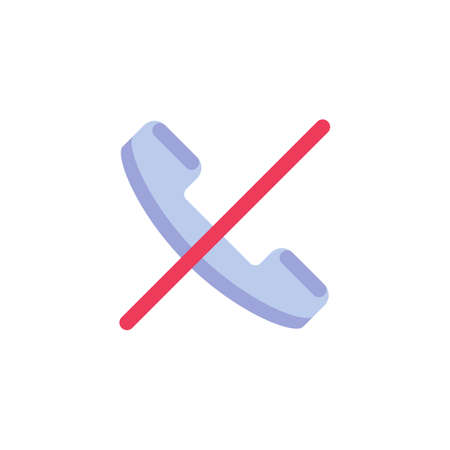 Dismiss call flat icon,のイラスト素材