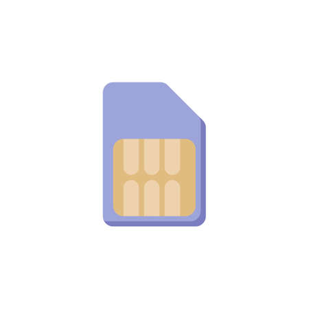 sim card flat iconのイラスト素材