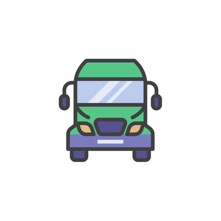 Truck front filled outline iconのイラスト素材