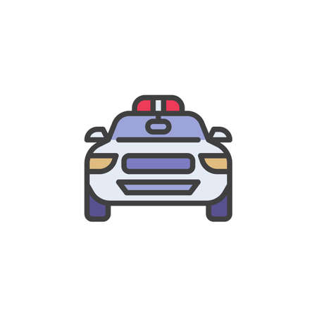 Police car filled outline iconのイラスト素材