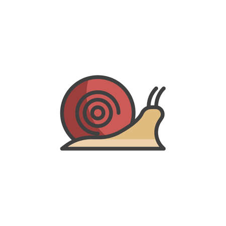 Snail filled outline iconのイラスト素材