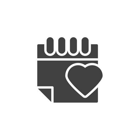 Valentines day calendar vector iconのイラスト素材